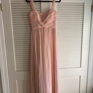 Amsale tulle blush dress